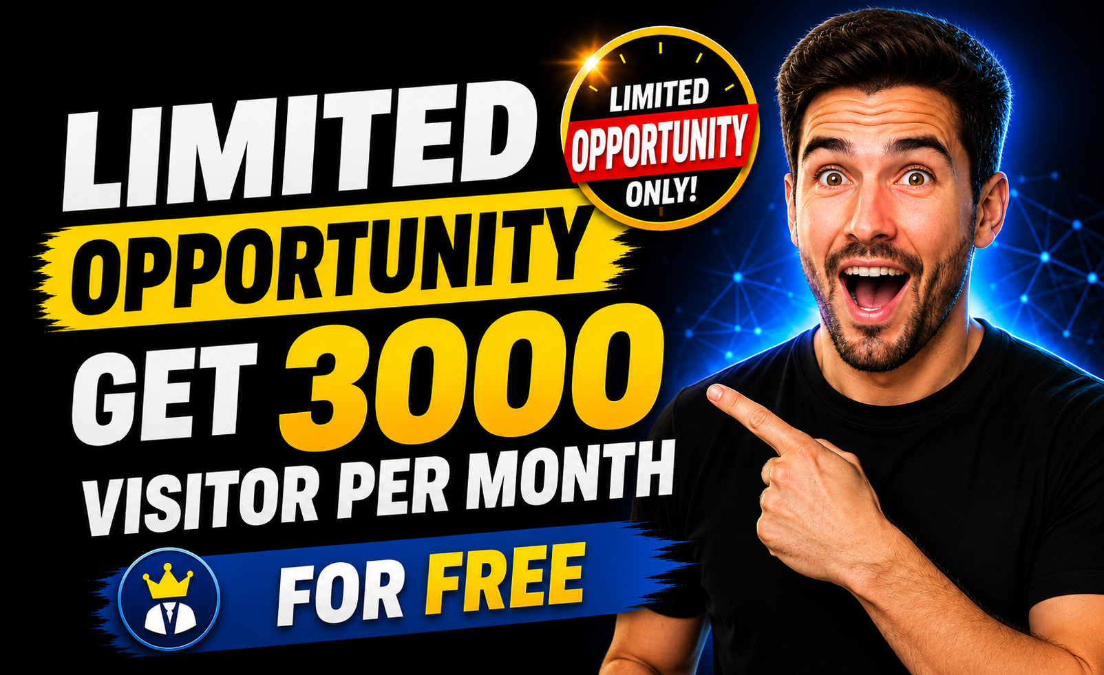 3000 Free Visitors